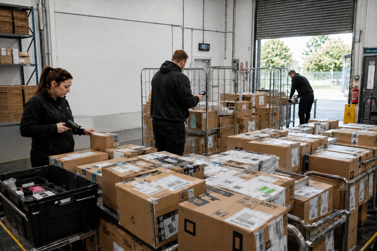 Vape and Go team scanning and dispatching parcels